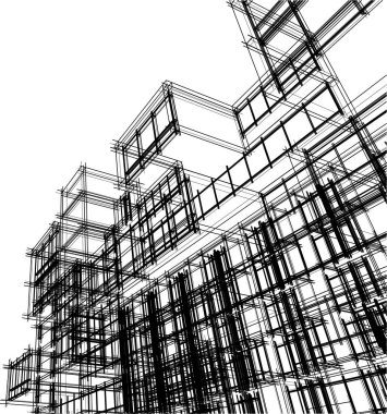 soyut mimari duvar kağıdı, dijital arkaplan