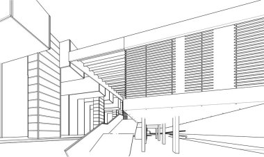 soyut mimari duvar kağıdı tasarımı, dijital konsept arkaplan