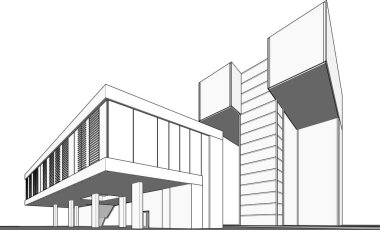 soyut mimari duvar kağıdı tasarımı, dijital konsept arkaplan