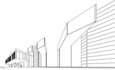 soyut mimari duvar kağıdı tasarımı, dijital konsept arkaplan