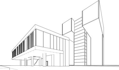 soyut mimari duvar kağıdı tasarımı, dijital konsept arkaplan