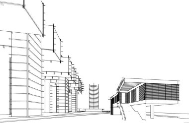 soyut mimari duvar kağıdı tasarımı, dijital konsept arkaplan