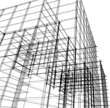 soyut mimari duvar kağıdı tasarımı, dijital konsept arkaplan