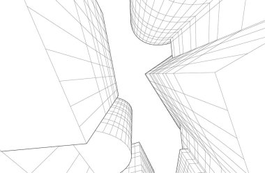 soyut mimari duvar kağıdı tasarımı, dijital konsept arkaplan