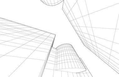 soyut mimari duvar kağıdı tasarımı, dijital konsept arkaplan