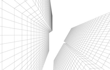 soyut mimari duvar kağıdı tasarımı, dijital konsept arkaplan