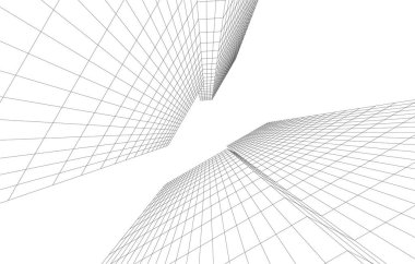 soyut mimari duvar kağıdı tasarımı, dijital konsept arkaplan