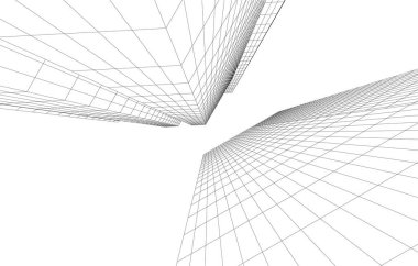 soyut mimari duvar kağıdı tasarımı, dijital konsept arkaplan