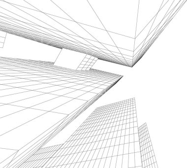 soyut mimari duvar kağıdı tasarımı, dijital konsept arkaplan