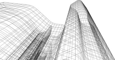 soyut mimari duvar kağıdı tasarımı, dijital konsept arkaplan