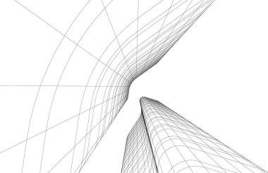 soyut mimari duvar kağıdı tasarımı, dijital konsept arkaplan