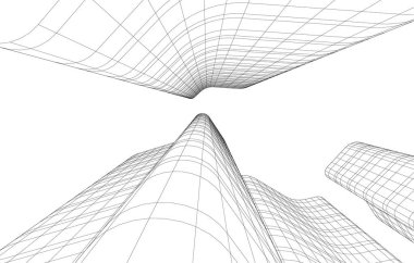 soyut mimari duvar kağıdı tasarımı, dijital konsept arkaplan