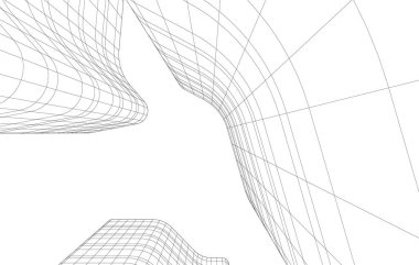 soyut mimari duvar kağıdı tasarımı, dijital konsept arkaplan