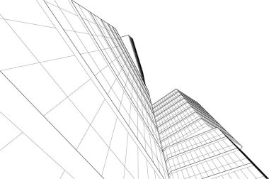 soyut mimari duvar kağıdı tasarımı, dijital konsept arkaplan