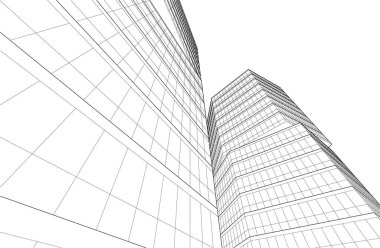 soyut mimari duvar kağıdı tasarımı, dijital konsept arkaplan