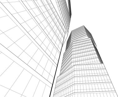 soyut mimari duvar kağıdı tasarımı, dijital konsept arkaplan