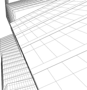 soyut mimari duvar kağıdı tasarımı, dijital konsept arkaplan
