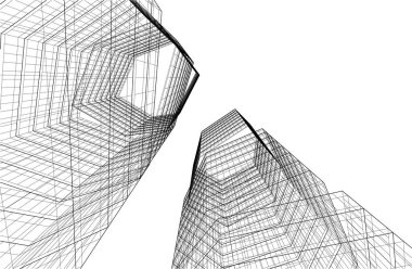 soyut mimari duvar kağıdı tasarımı, dijital konsept arkaplan