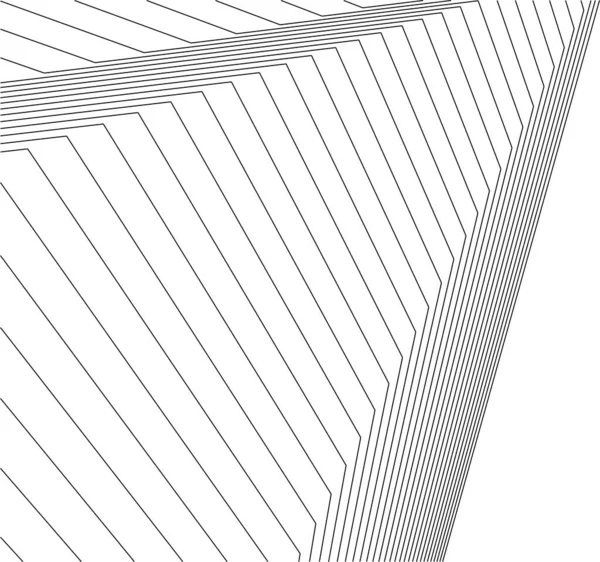 Drawing Lines Architectural Art Concept Abstract Graphical Technology Background — ストックベクタ