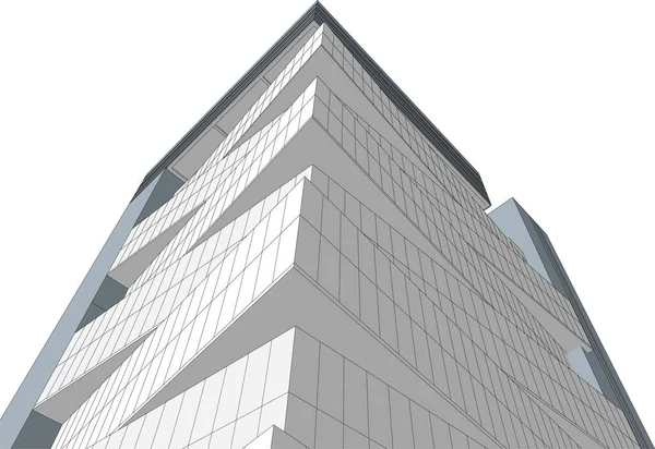 Illustration Lined Architecture Buildings — Image vectorielle