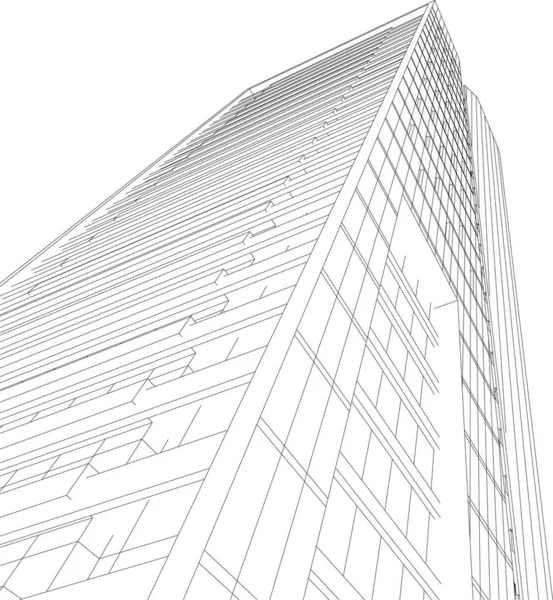 Modern City Building Illustration — Stok Vektör