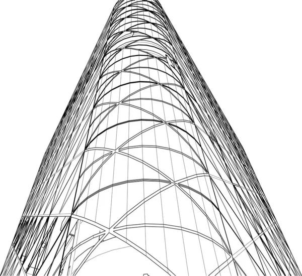 Modern City Building Illustration — Image vectorielle