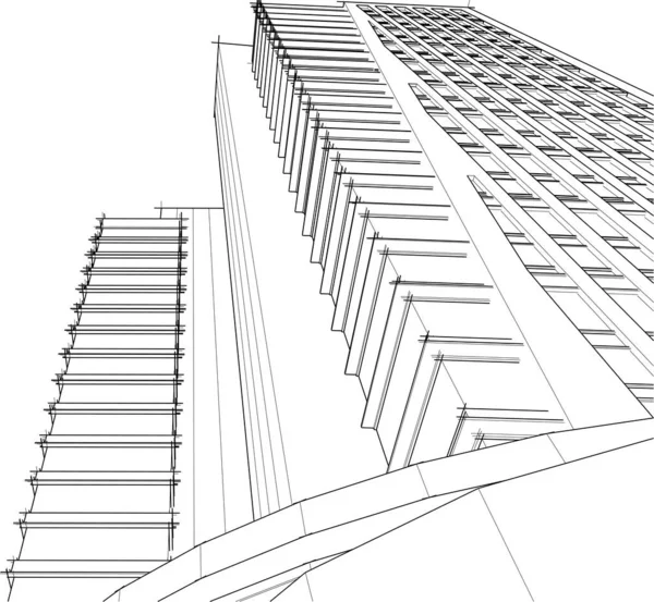 Modern City Building Illustration — стоковый вектор