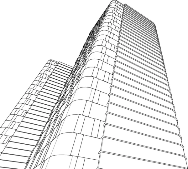 Modern City Building Illustration —  Vetores de Stock