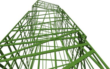 drawing lines in architectural art concept, abstract graphical technology background 