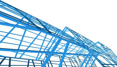 drawing lines in architectural art concept, abstract graphical technology background 