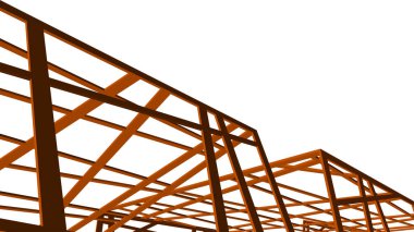 drawing lines in architectural art concept, abstract graphical technology background 