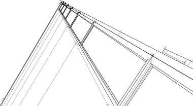 drawing lines in architectural art concept, abstract graphical technology background 