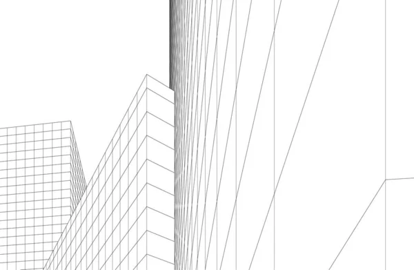 Drawing Lines Architectural Art Concept Abstract Graphical Technology Background — 图库矢量图片