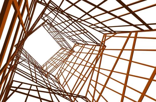 Drawing Lines Architectural Art Concept Abstract Graphical Technology Background — стоковый вектор