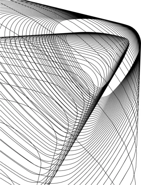 Drawing Lines Architectural Art Concept Abstract Graphical Technology Background — Stockový vektor