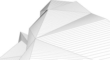 drawing lines in architectural art concept, abstract graphical technology background 