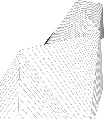 drawing lines in architectural art concept, abstract graphical technology background 