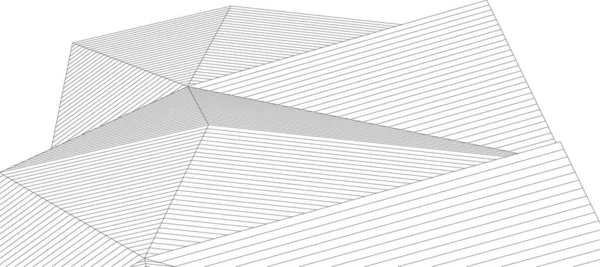 Drawing Lines Architectural Art Concept Abstract Graphical Technology Background — Stockový vektor