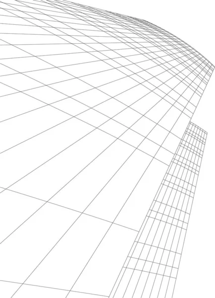 Drawing Lines Architectural Art Concept Abstract Graphical Technology Background — Stock vektor
