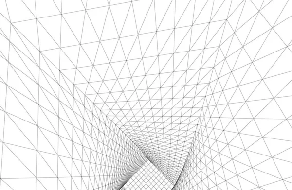 Drawing Lines Architectural Art Concept Abstract Graphical Technology Background — Vettoriale Stock