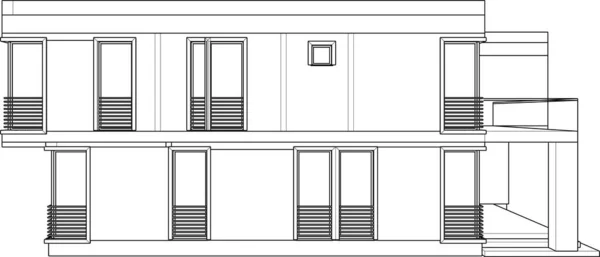 Modern Geometrik Mimari Tasarım Tasarım Gayrimenkul Planı Mimari Sanat Taslak — Stok Vektör