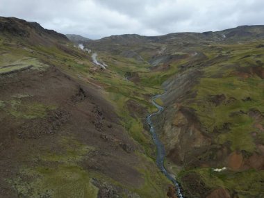Volkanik arazinin güzel manzarası