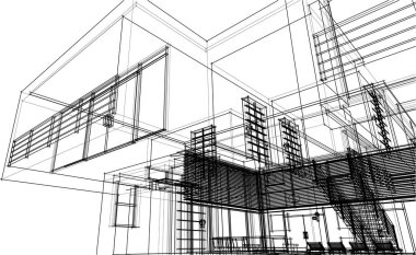 soyut mimari duvar kağıdı tasarımı, dijital konsept arkaplan