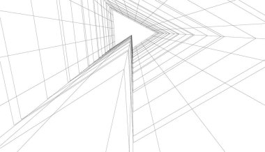 soyut mimari duvar kağıdı gökdelen tasarımı, dijital konsept arkaplan