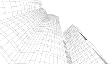 soyut mimari duvar kağıdı gökdelen tasarımı, dijital konsept arkaplan