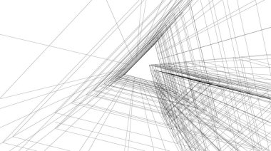 soyut mimari duvar kağıdı gökdelen tasarımı, dijital konsept arkaplan
