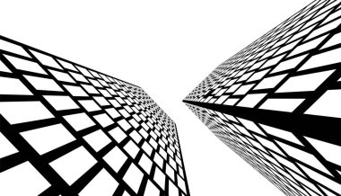 soyut mimari duvar kağıdı gökdelen tasarımı, dijital konsept arkaplan