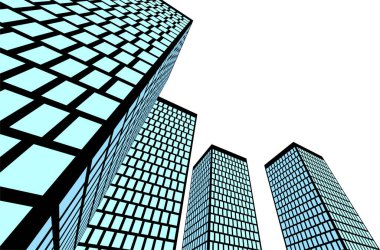 soyut mimari duvar kağıdı gökdelen tasarımı, dijital konsept arkaplan