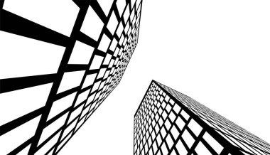 soyut mimari duvar kağıdı gökdelen tasarımı, dijital konsept arkaplan