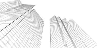 soyut mimari duvar kağıdı gökdelen tasarımı, dijital konsept arkaplan